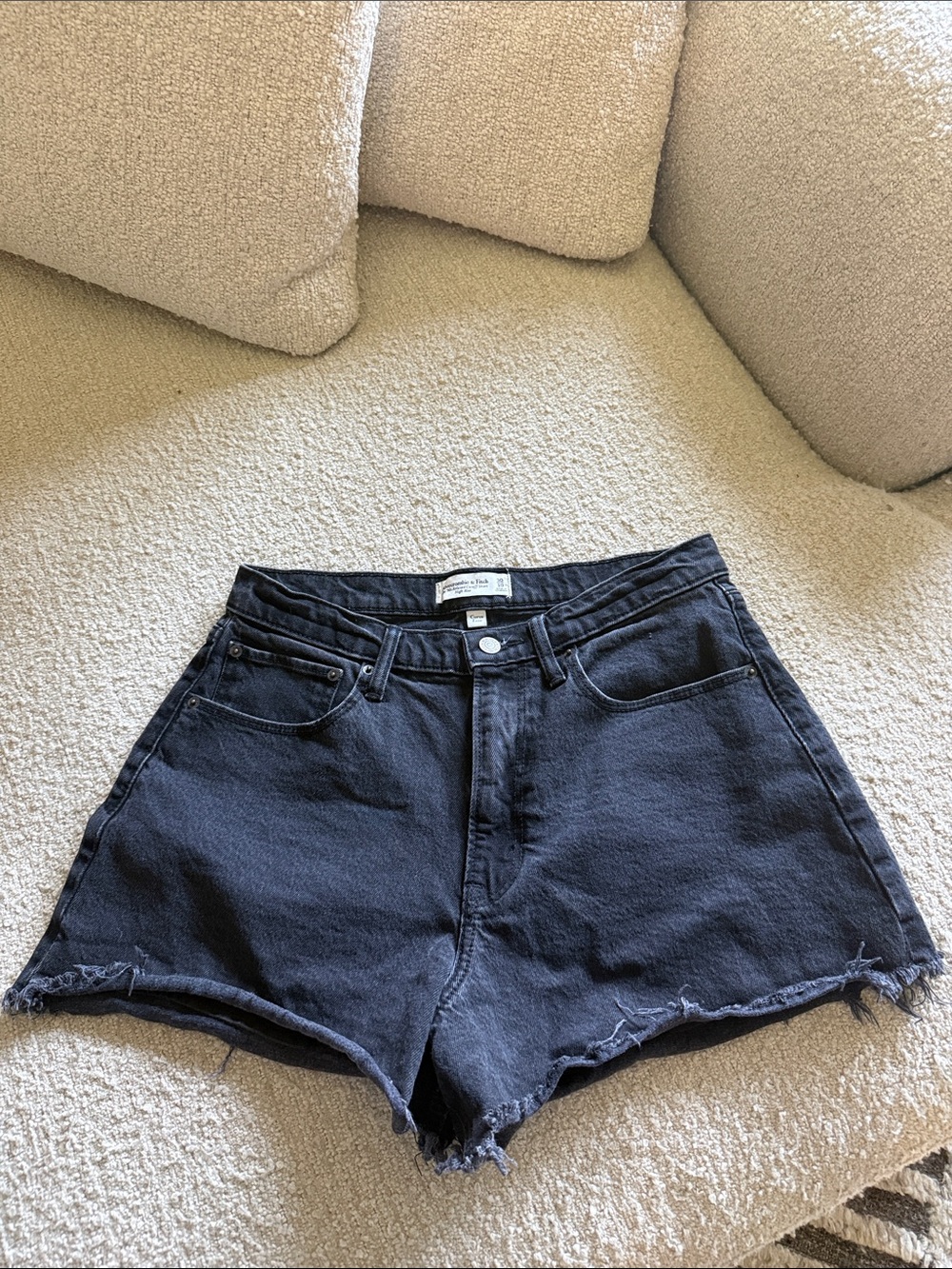 Abercrombie & Fitch Black Denim Cutoff Shorts